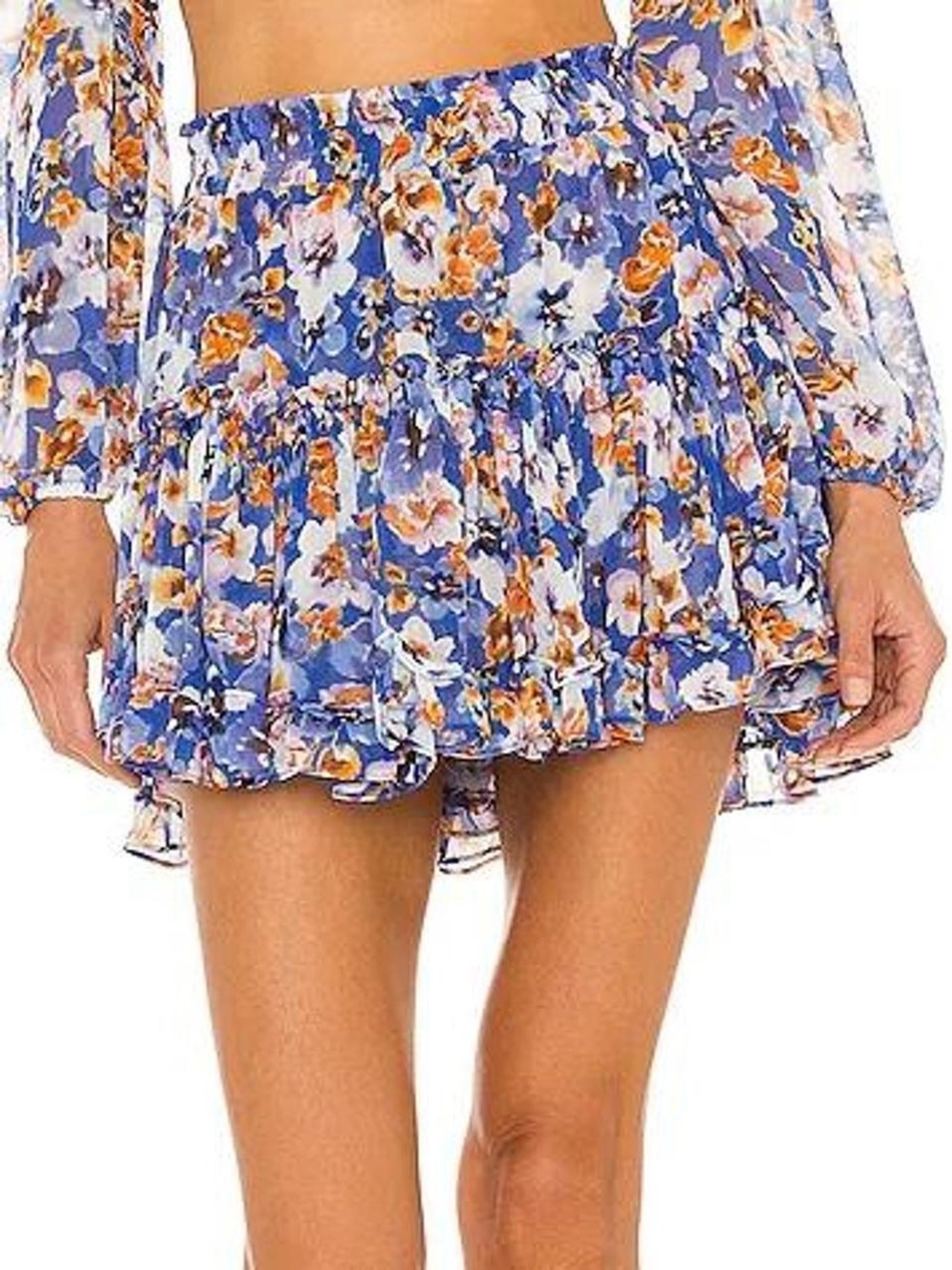 Misa Los Angeles Floral Mini Skirt